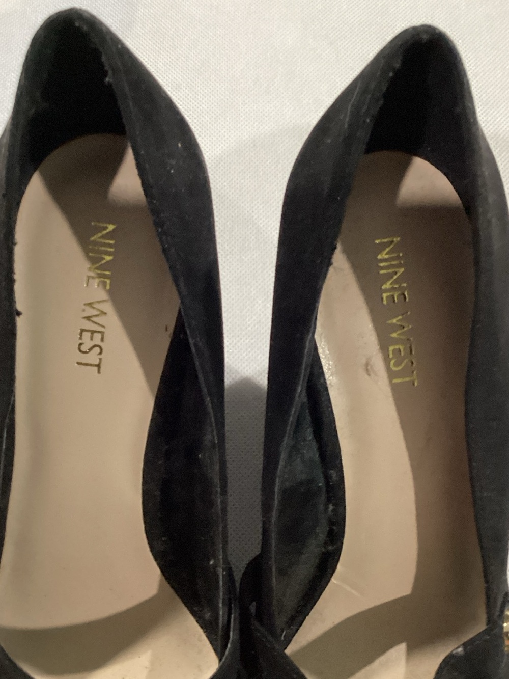 Nine West Black Suede Mary Jane Block Heels - Picture 3 of 6